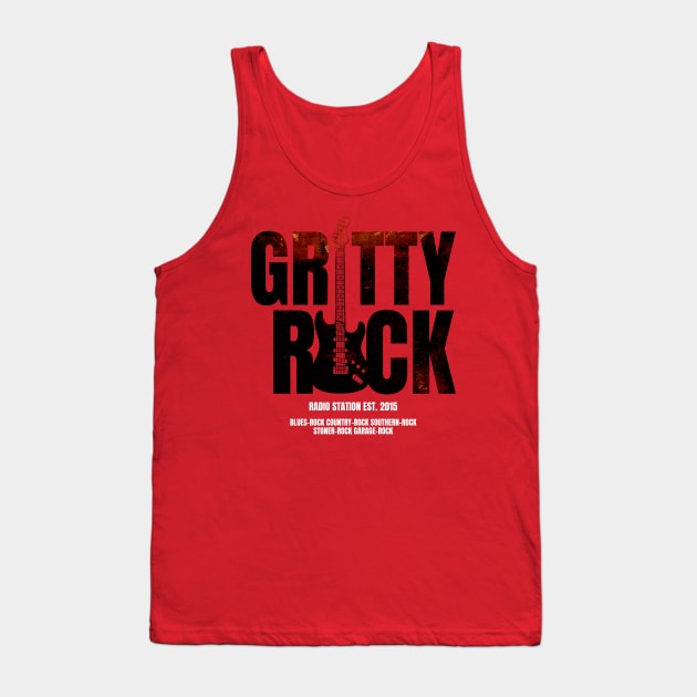 Gritty Rock Radio rusty logo Tank Top by Gritty Rock Radio